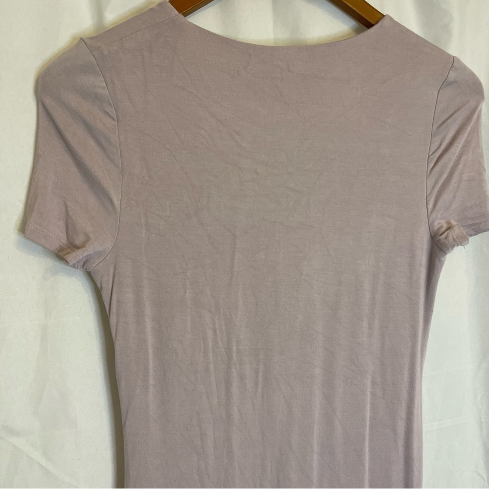 MARCIANO Women’s Dusty Purple Pink Short Sleeve Body Con Dress Midi Size Small - Picture 9 of 12